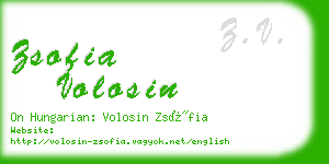 zsofia volosin business card